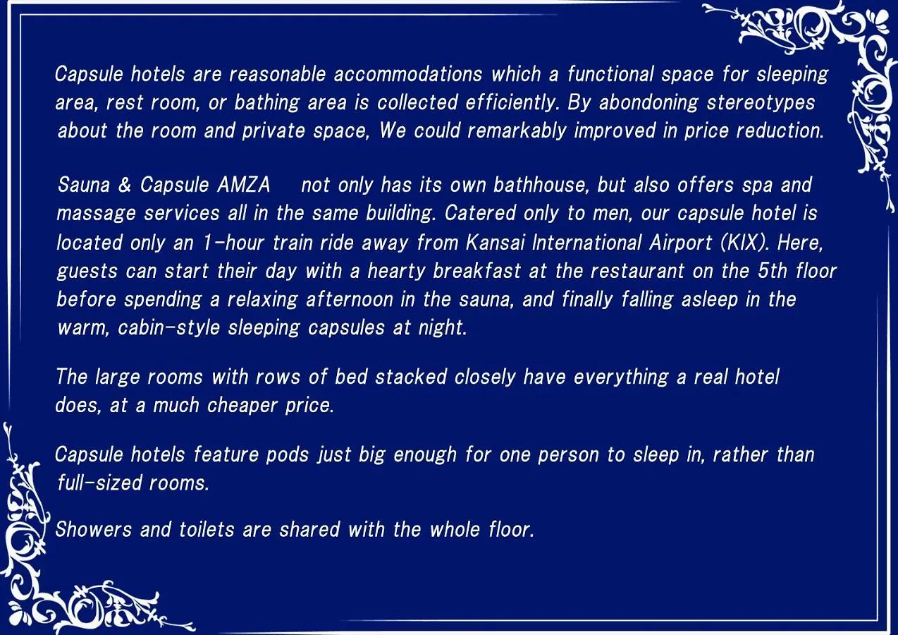 Sauna & Capsule Amza Osaka 2*,